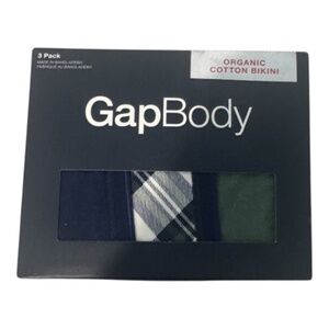 GapBody organic Cotton Bikini Underwear 3-Pack Women's M, L, XL Multicolor - NWB
